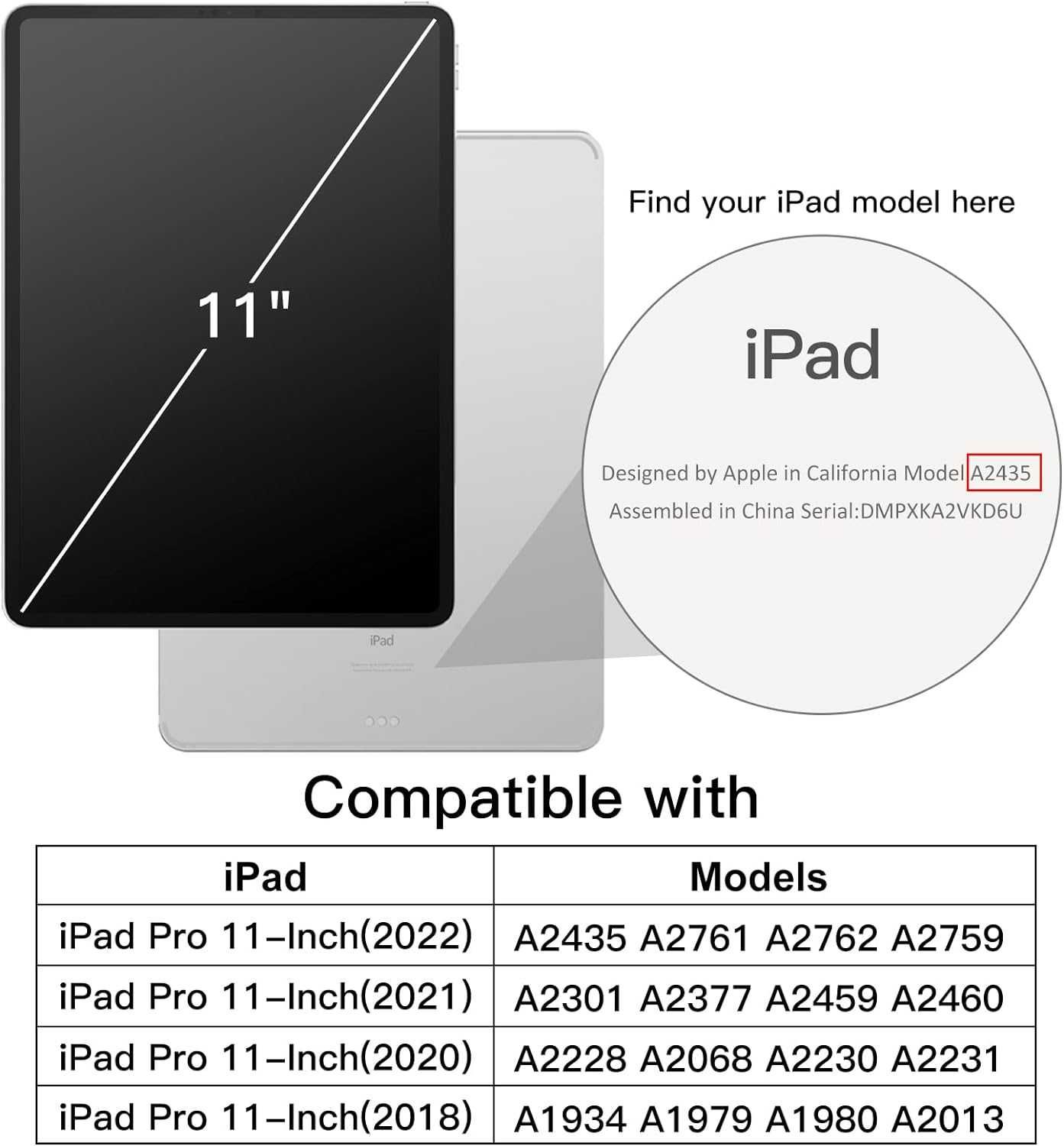 JETech Etui iPad Pro 11" 2022/2021/2020/2018