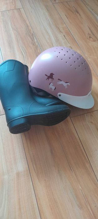 Buty, kask. Komplet do jazdy konnej