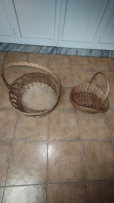 Cestas feitas de vime