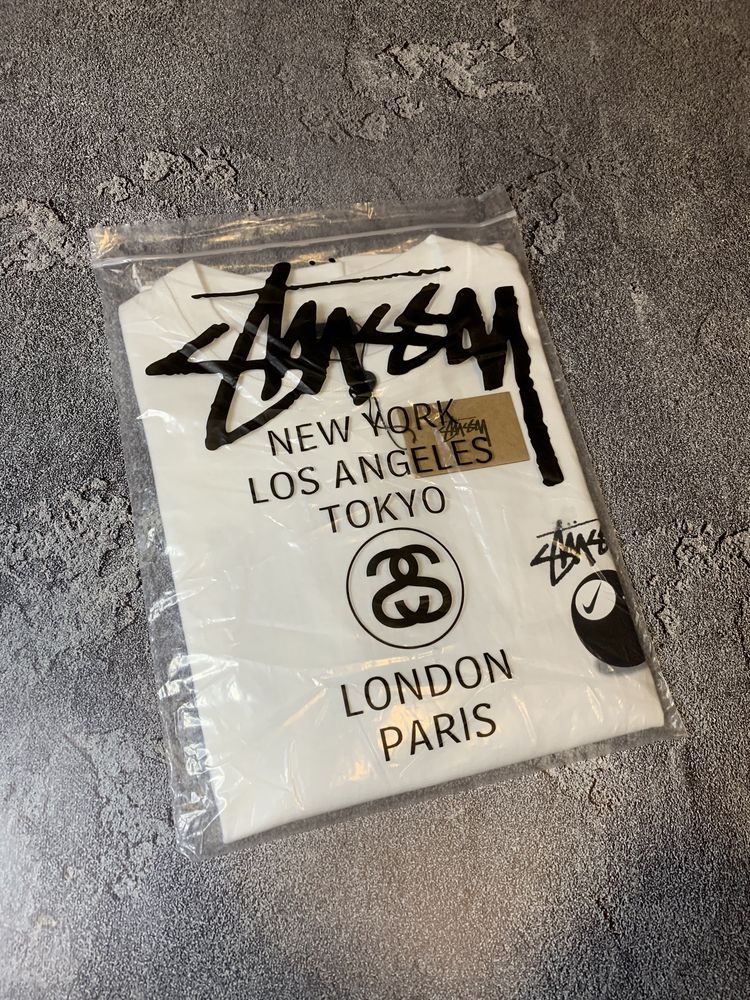 Футболка Nike x Stussy 8 Ball Tee White (M, L, XL)