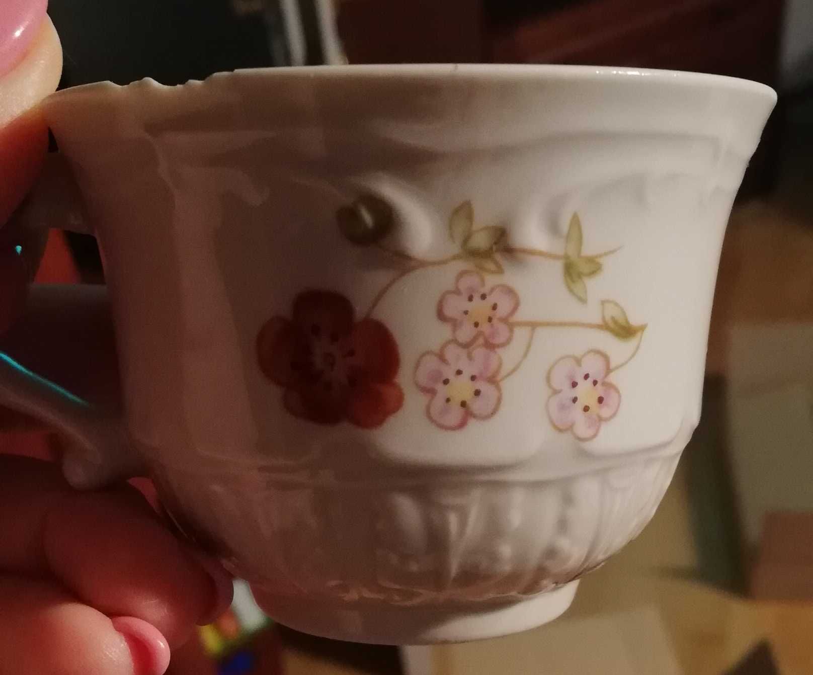 Serwis kawowy herbaciany zestaw PORCELANA WŁOCŁAWEK