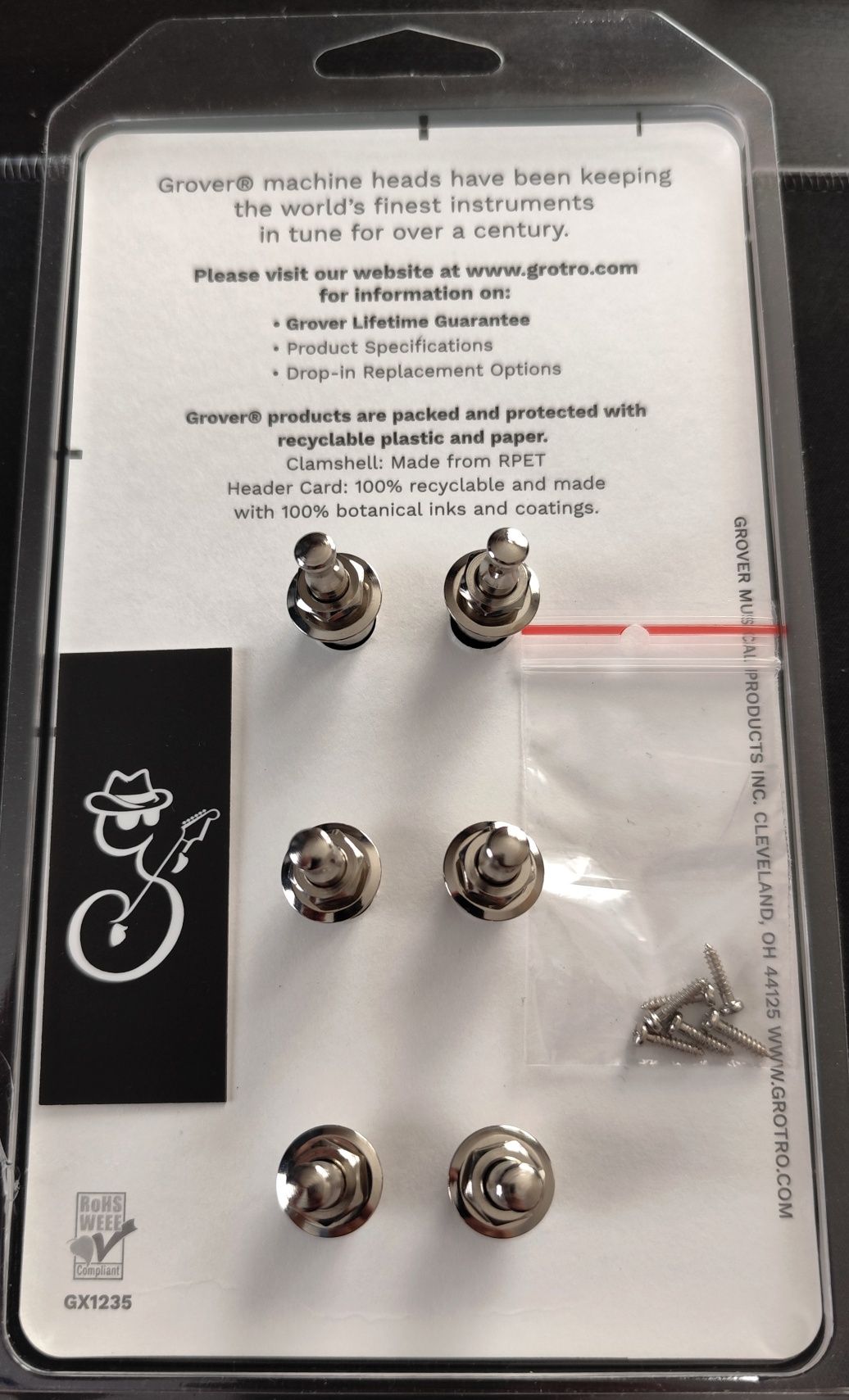 Klucze gitarowe Grover nikiel 3+3 Gibson Epiphone Les Paul SG