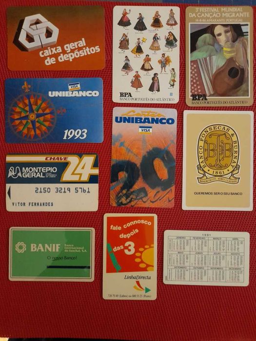 Coleção de Calendários de Bancos e Companhias de Seguros