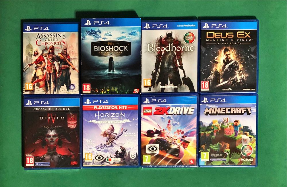 PLAYSTATION 4 PS4 Bloodborne Deus Diablo Minecraft Tekken Uncharted