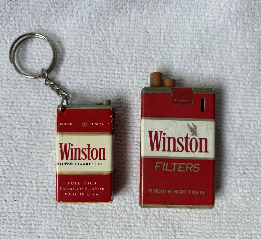 Zapalniczka i breloczek papierosy WINSTON lata 70/80