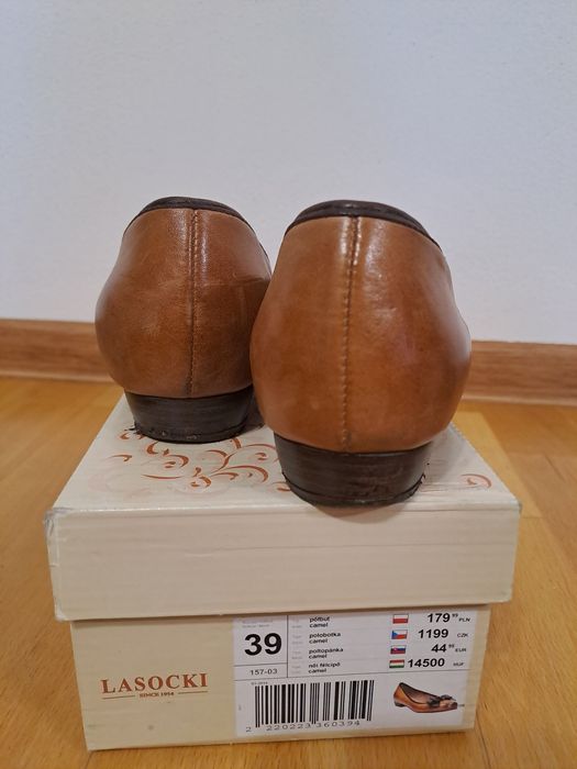 Baleriny, półbuty Lasocki 39 skóra