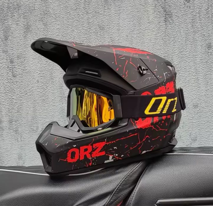 Мотошолом ендуро ORZ + ПОДАРУНОК