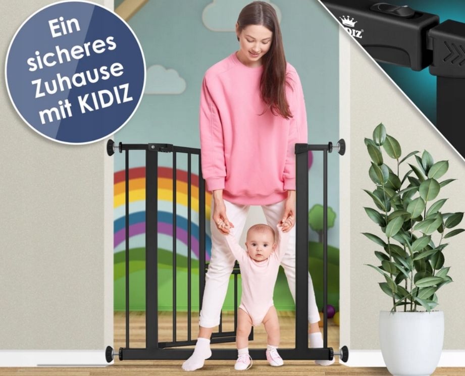 Bramka Na Drzwi Schody, Drzwiczki Dla Zwierząt 74-87 (115) Cm Czarna