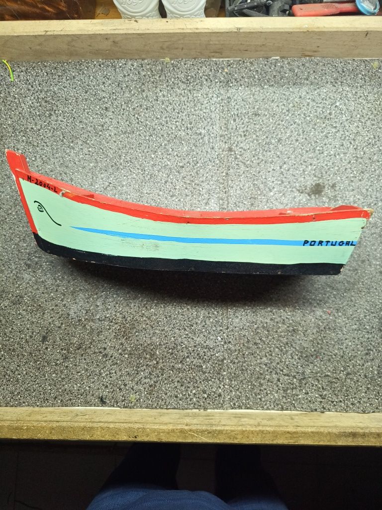 Barco madeira 40cm alusivo a nazaré