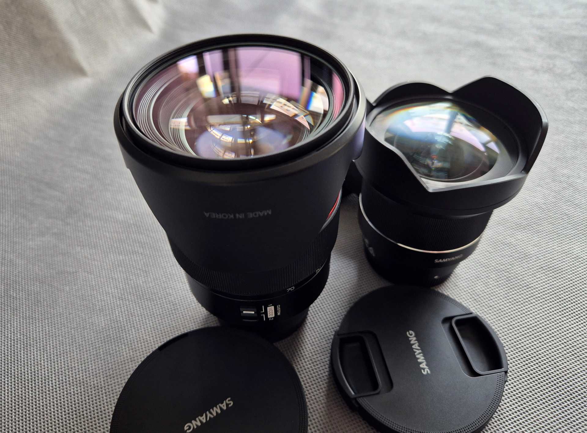 Samyang AF 24-70mm F2.8 FE + Samyang AF 14mm F2.8 FE Sony E + Stacja