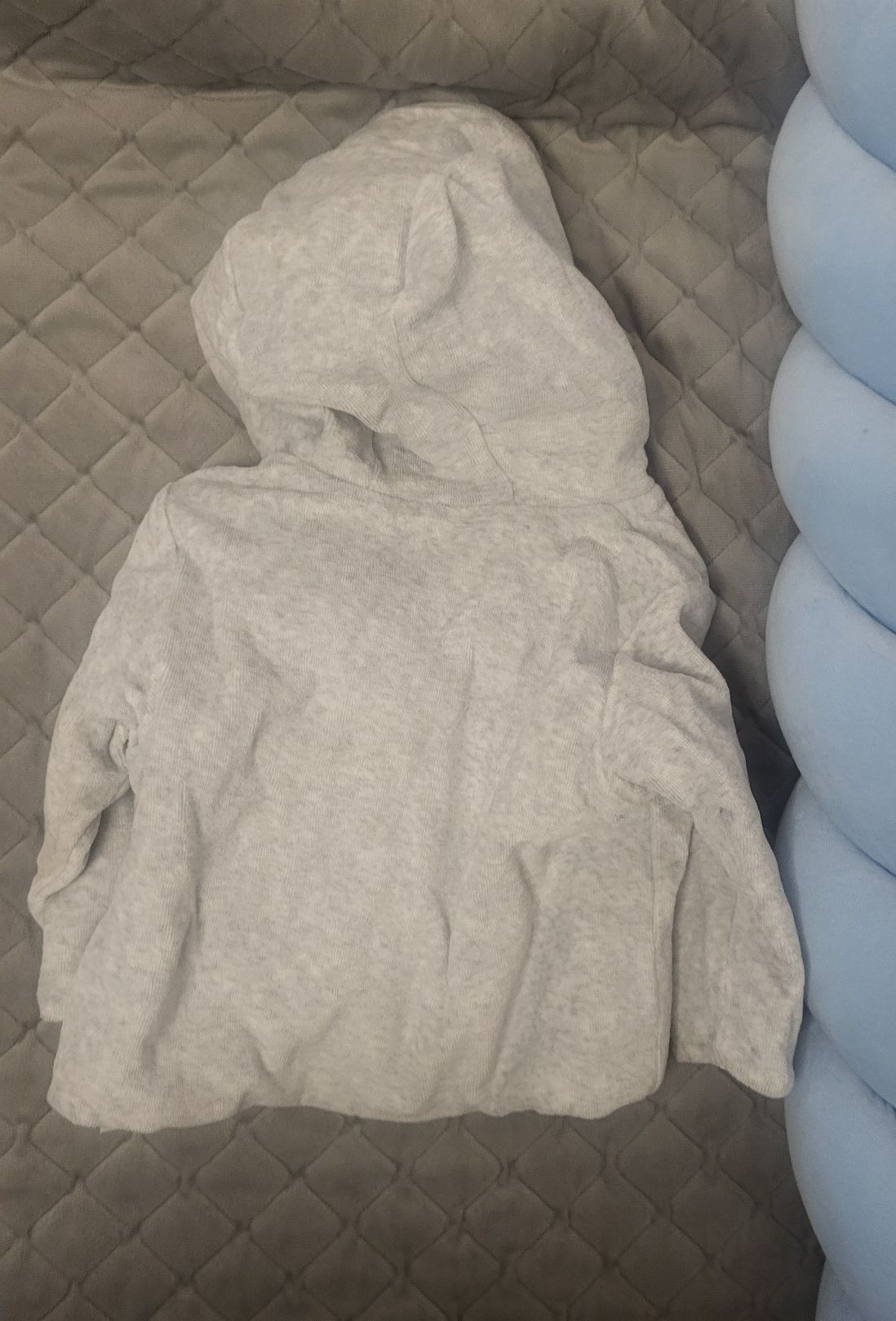 Bluza 56 Mothercare 0-3 miesiąca dla noworodka szara ciepła z kapturem