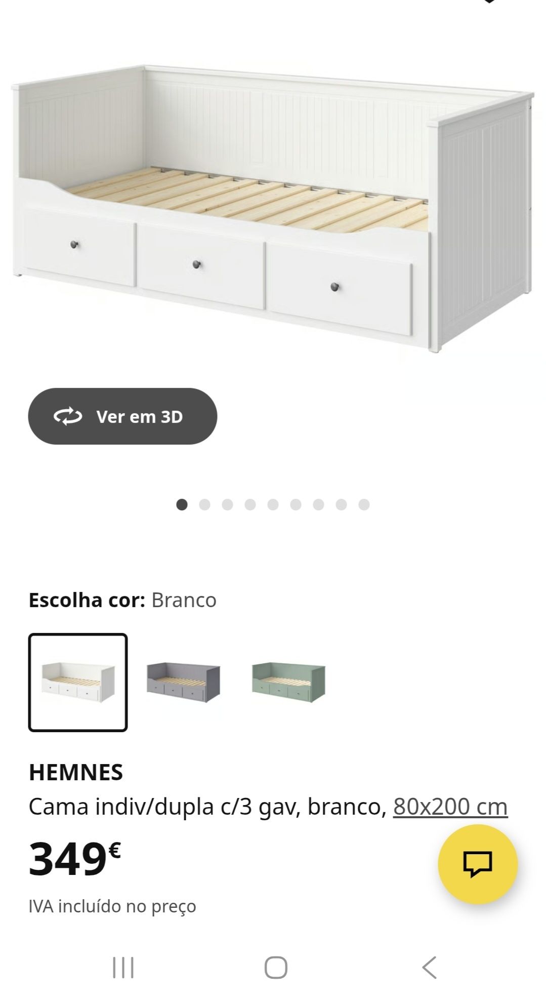 Cama HEMNES IKEA - extensível (tem 2 colchões ikea incluídos)