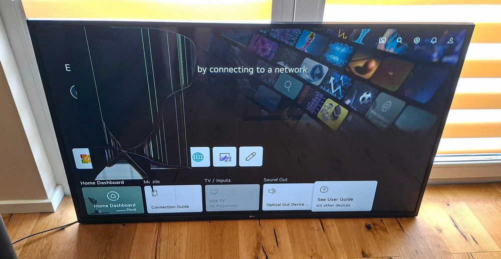 Telewizor LG 55UQ751C - uszkodzona matryca / NOWA CENA
