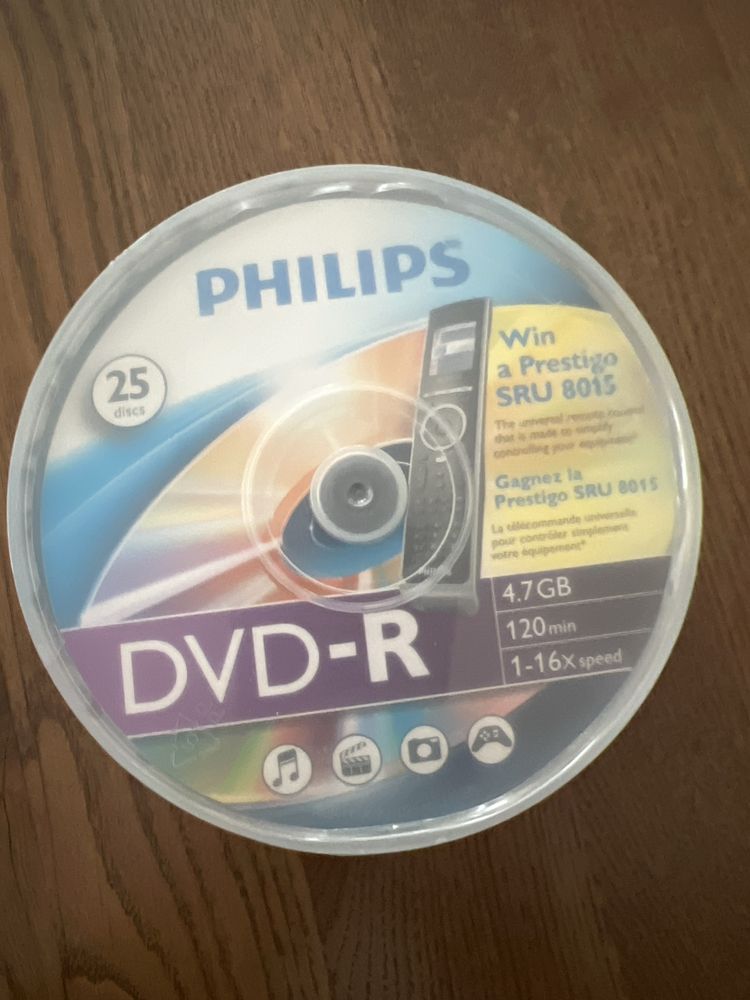 Nowe Philips DVD-R 4,7 GB 120 min 1-16x speed