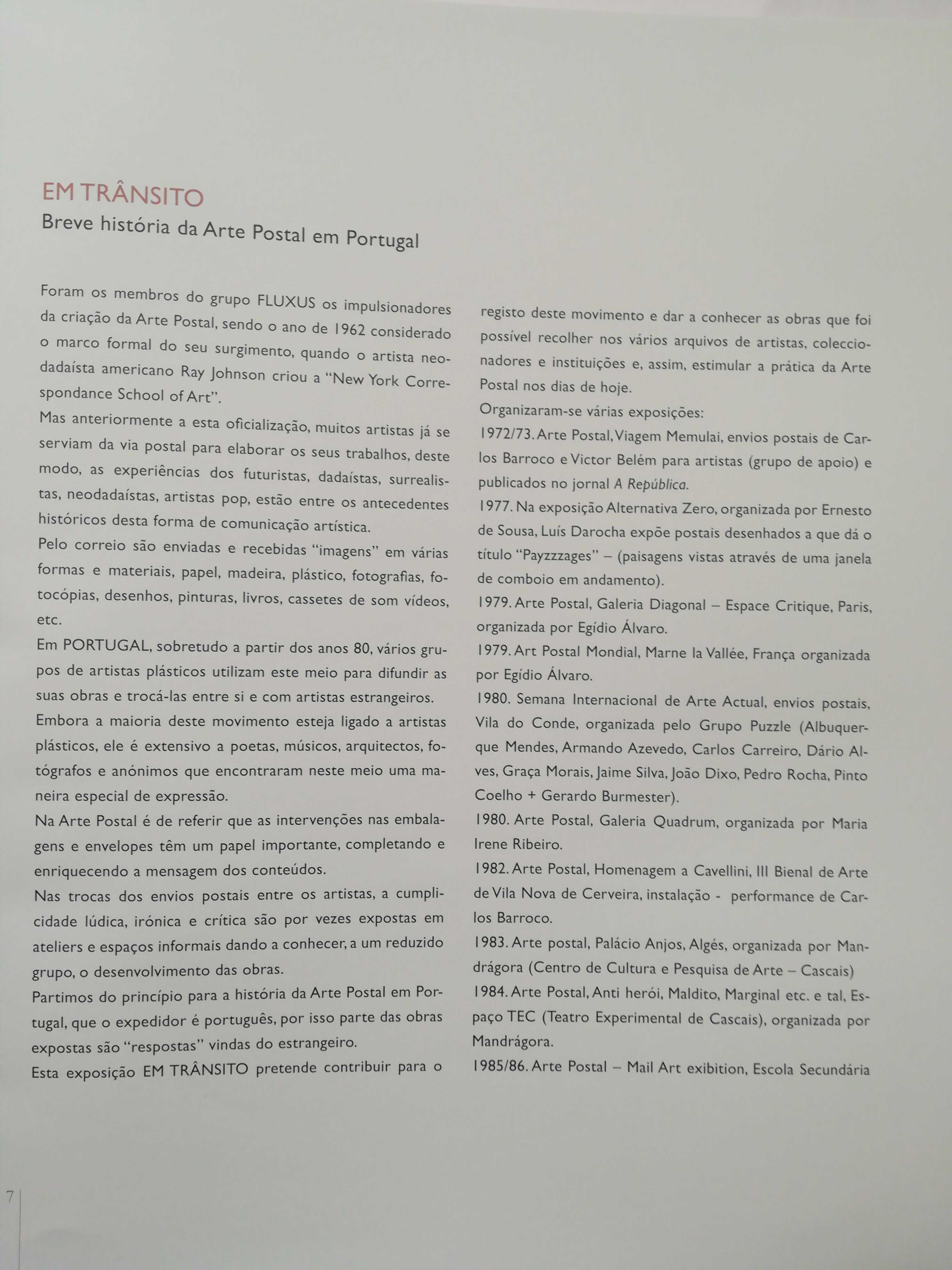 Livro da exposição "Em Transito"