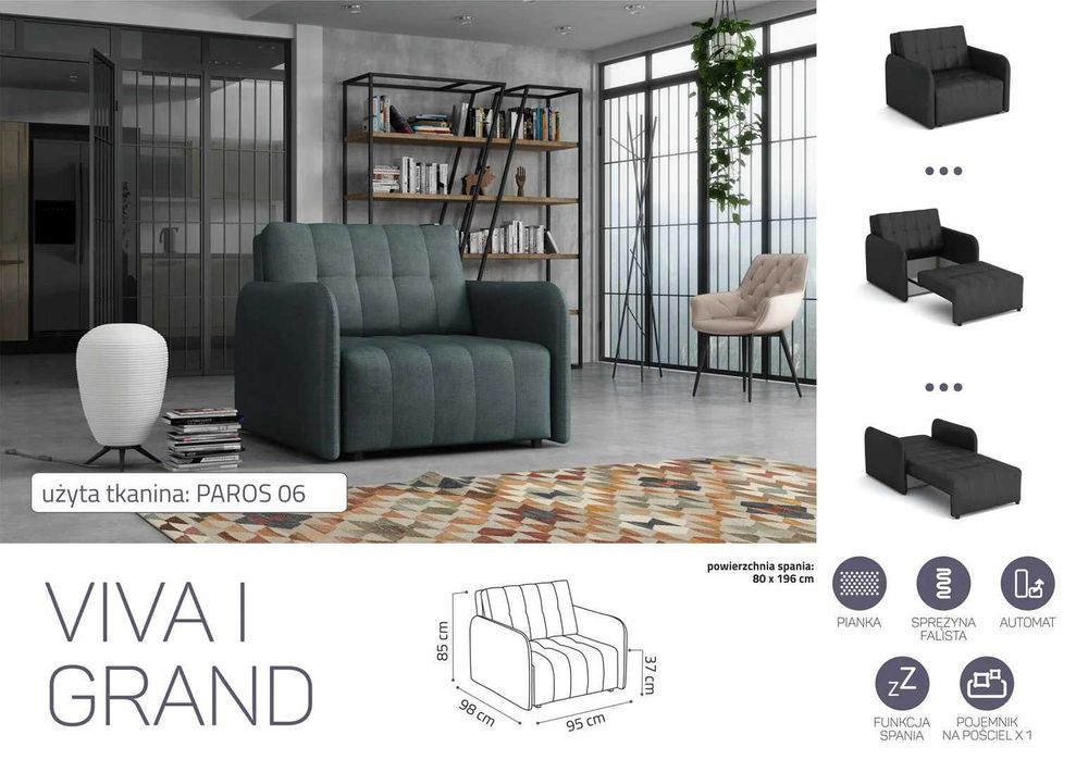 Fotel z funkcją spania Sofa Viva I Grand