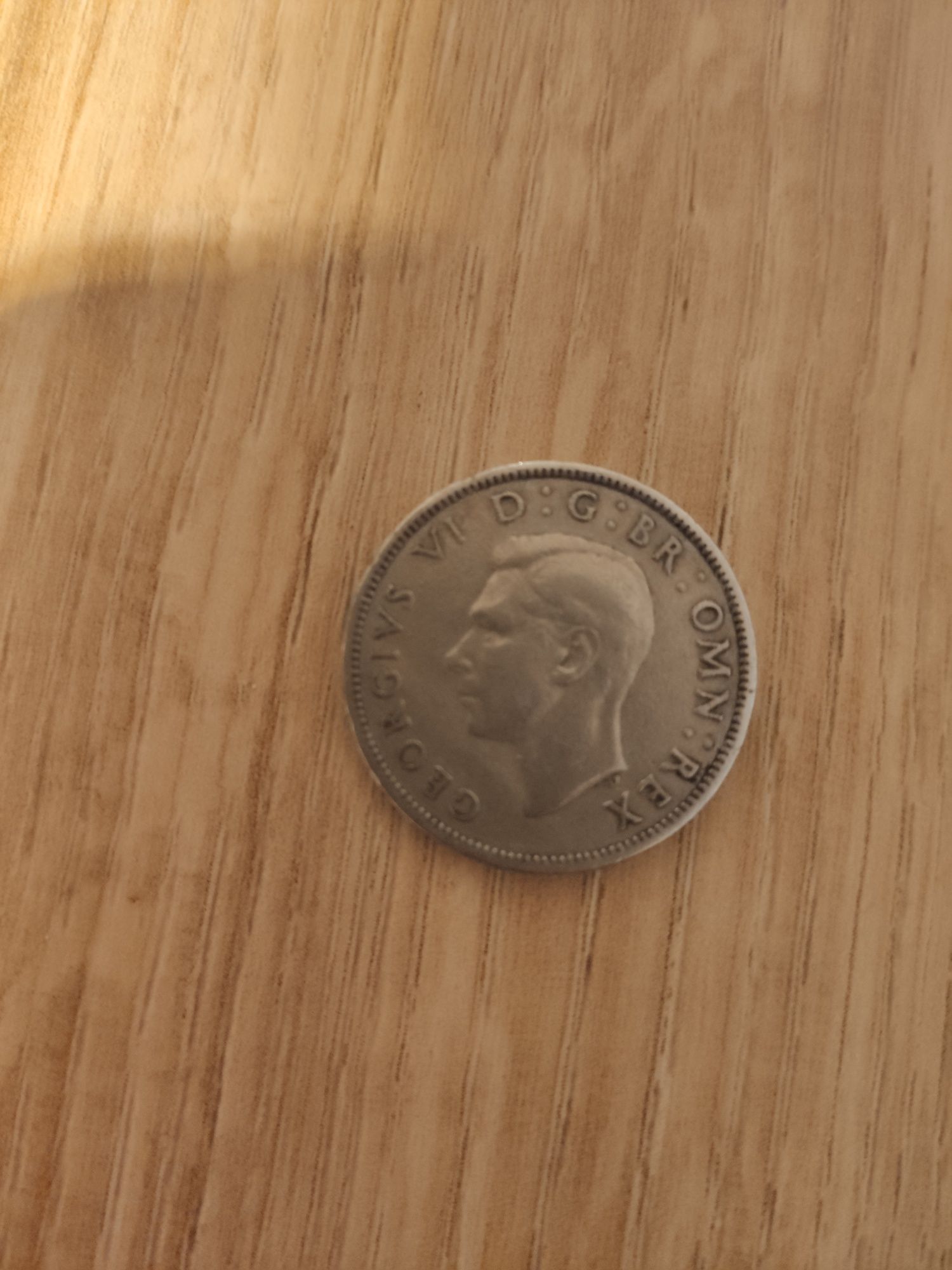 Dwa shillingi 50% srebra z 1947 roku
