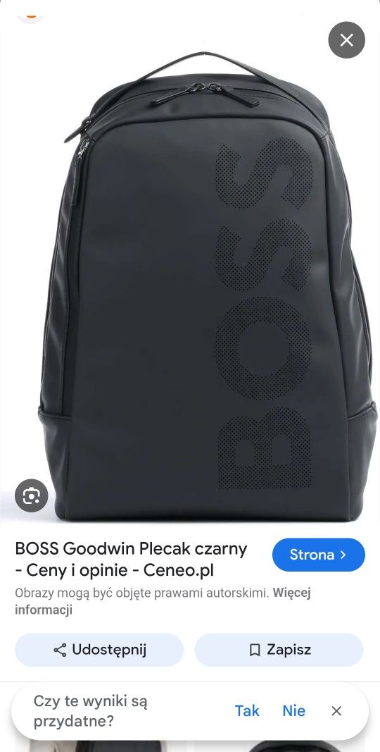 Plecak mały hugo boss Nowy