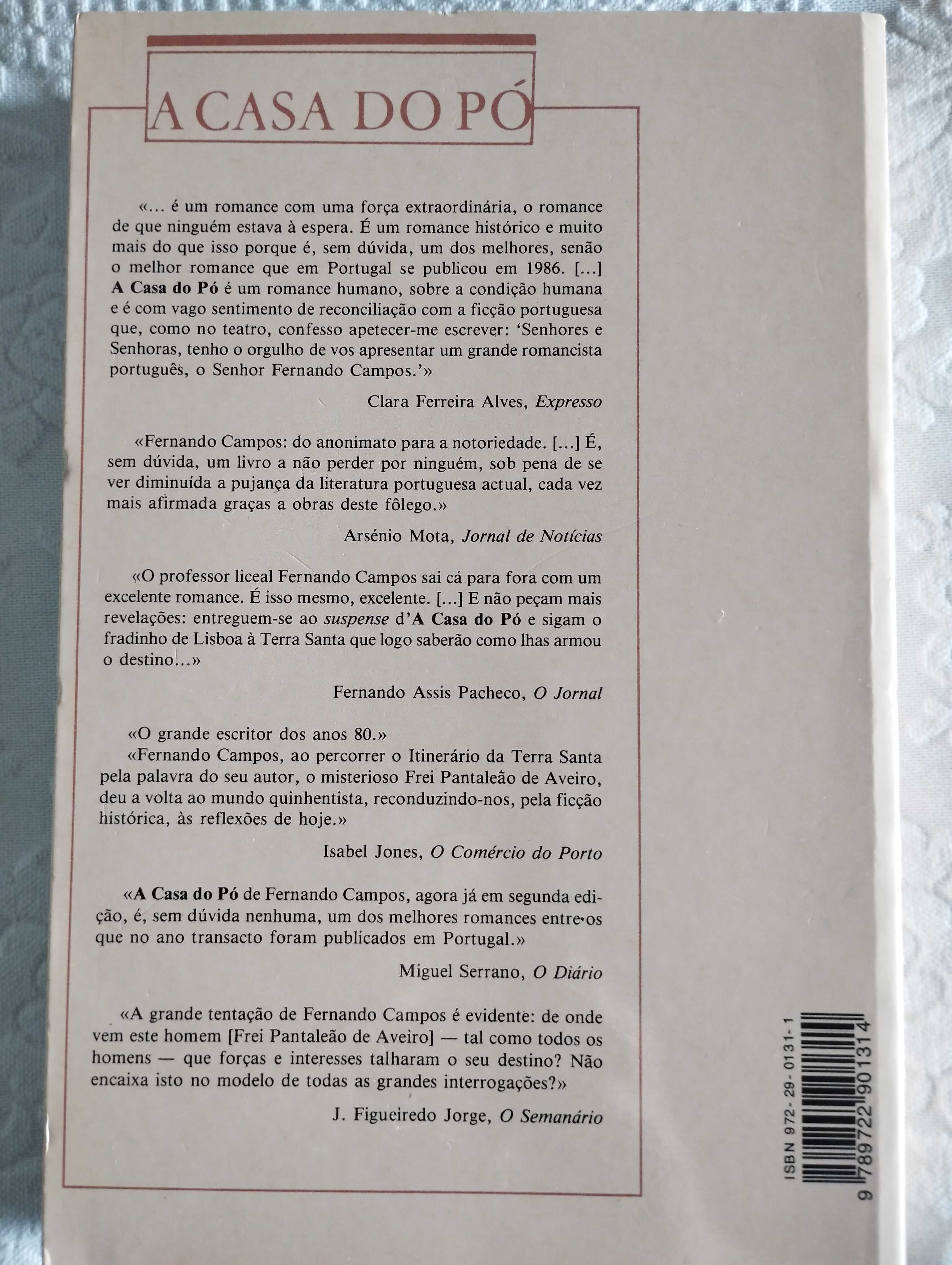 Livro "A casa do pó", Fernando Campos