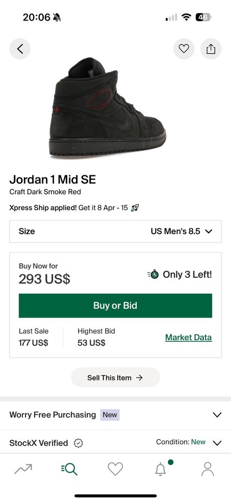 Air Jordan 1 Mid SE Craft tam 42