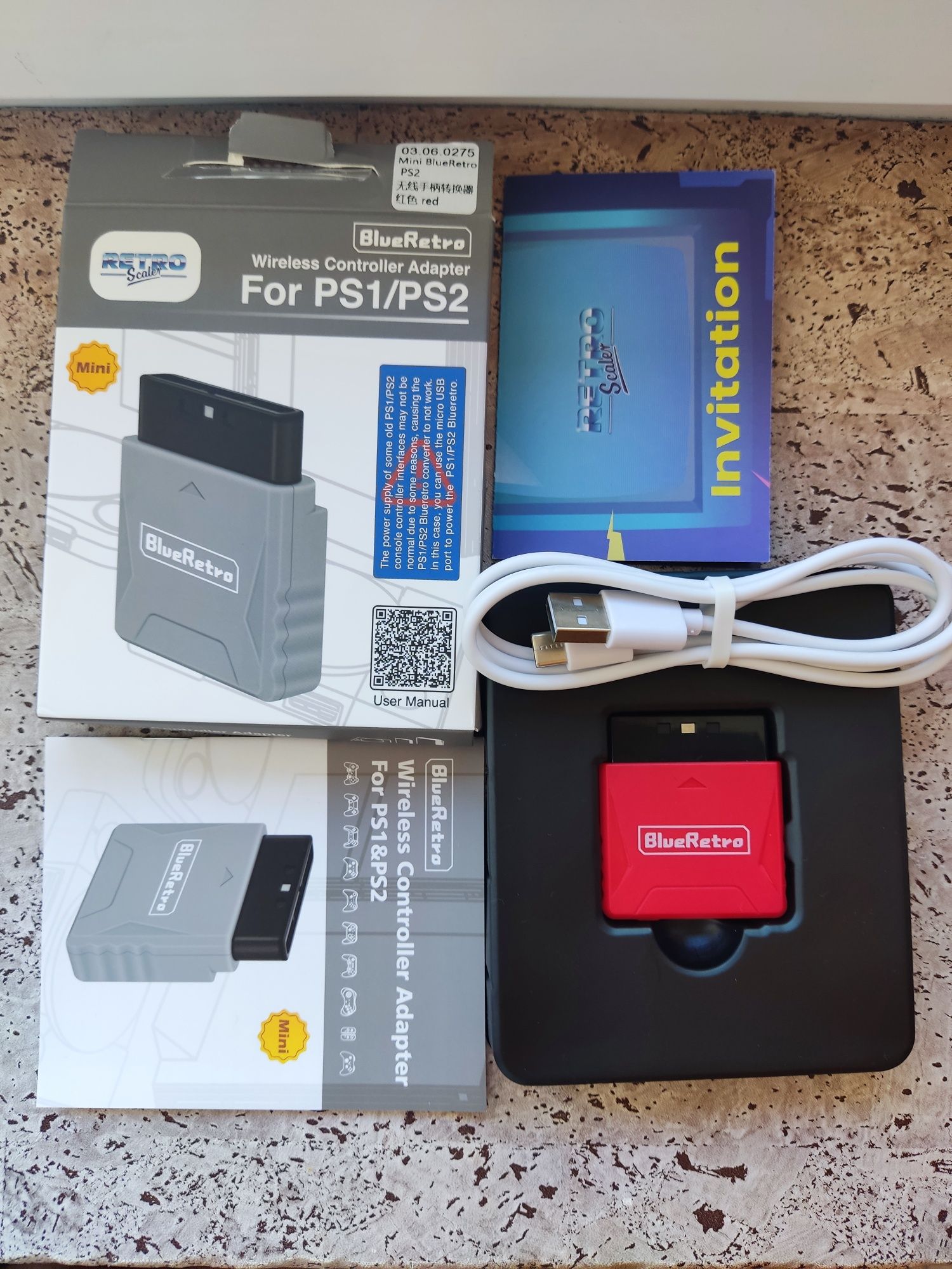 Blueretro ps1 ps2 adapter bluetooth