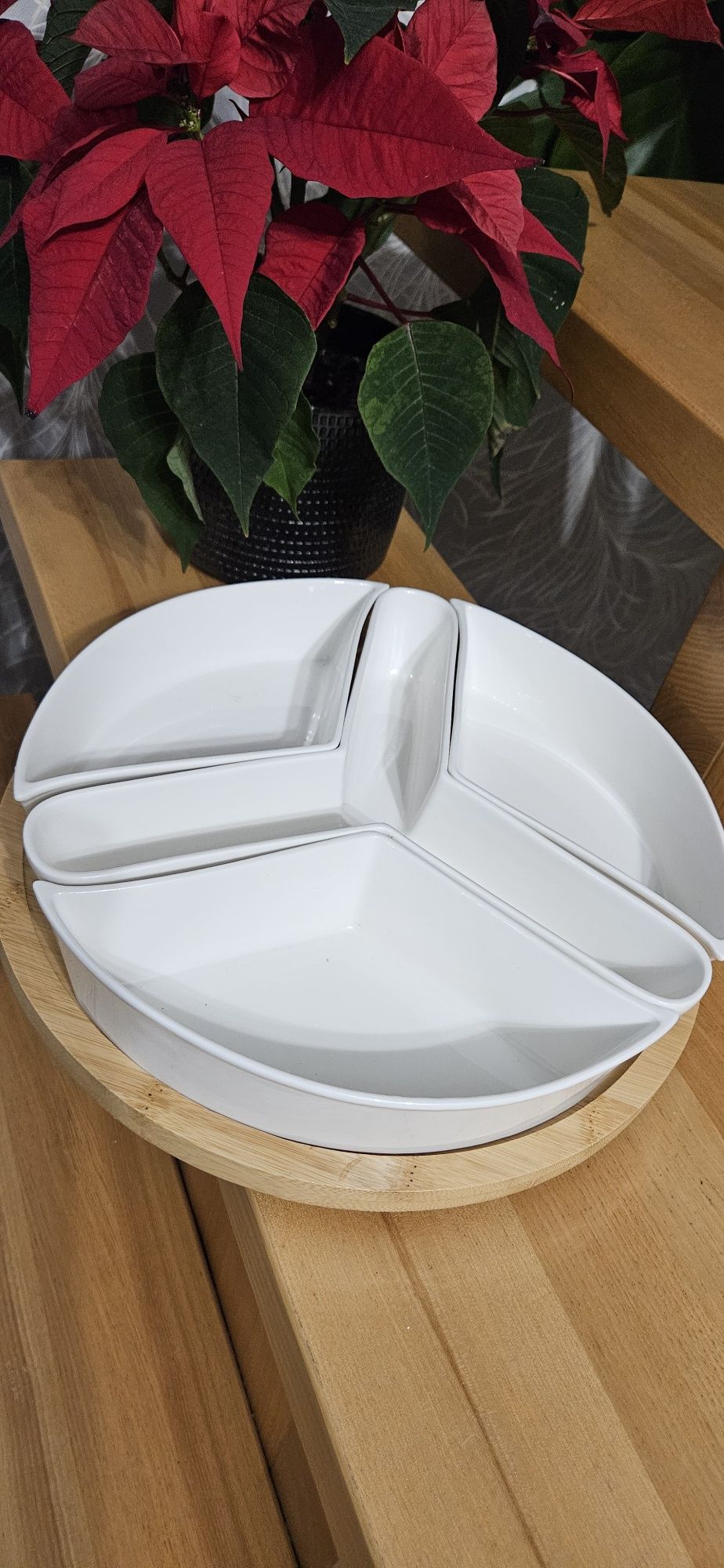 Patera na przekąski Home & You porcelanowa obrotowa