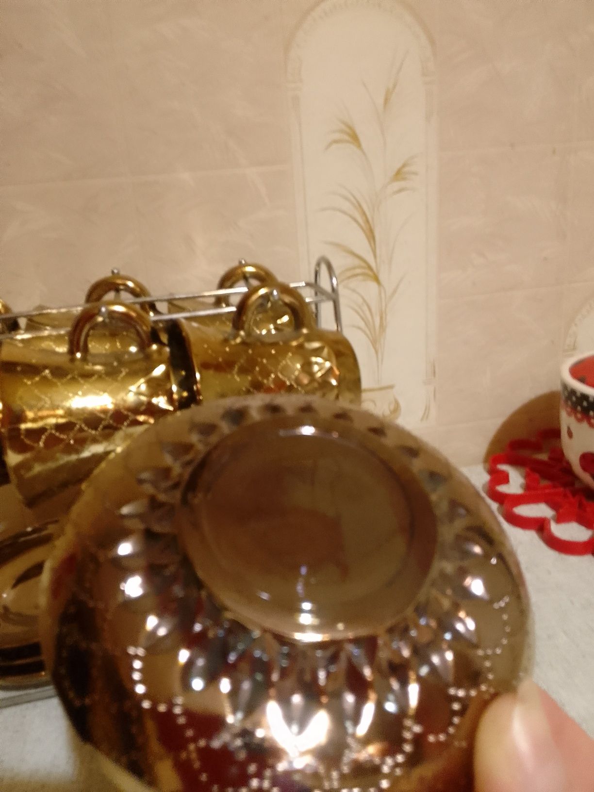 Сервиз коффейный золотой