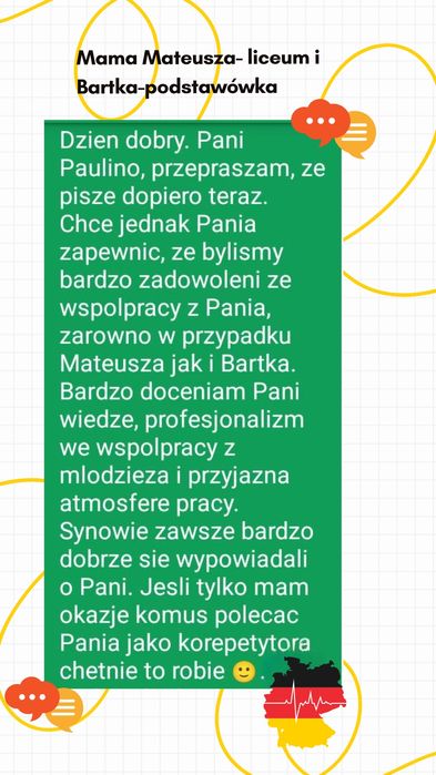 Korepetycje z niemieckiego dla Uczniów 4-8 SP i szkoły średniej