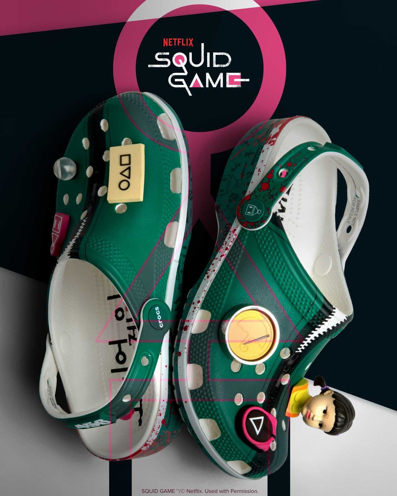 Crocs x Squid Game,оригинал,29\28\27\24 см,Игра в кальмара,210224-90H