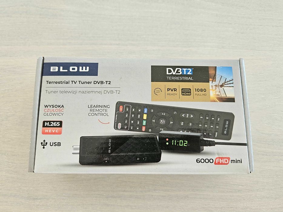 Dekoder Tuner BLOW DVB-T2 TV DVB-T2 hevc H.265 Full HD mini pilot