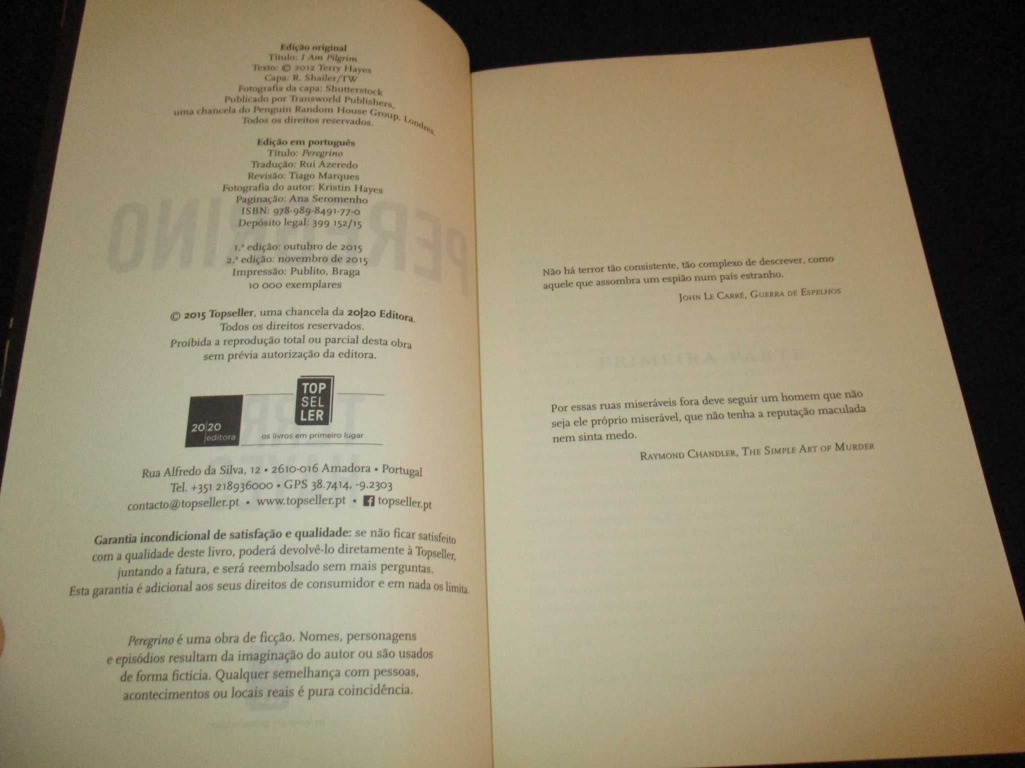 Livro Peregrino Terry Hayes Topseller
