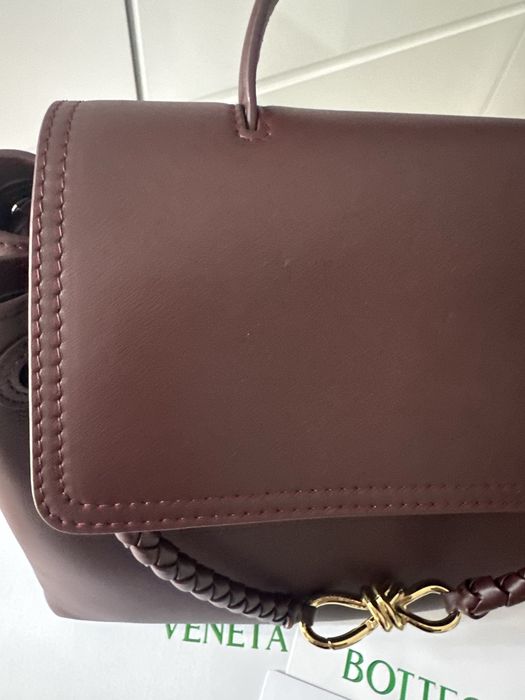 Bottega Veneta Ciao Ciao Medium Torebka Bag bordo skóra nat. Nowa