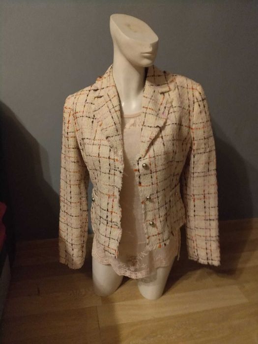 Marynarka damska tweedowa 42 XL