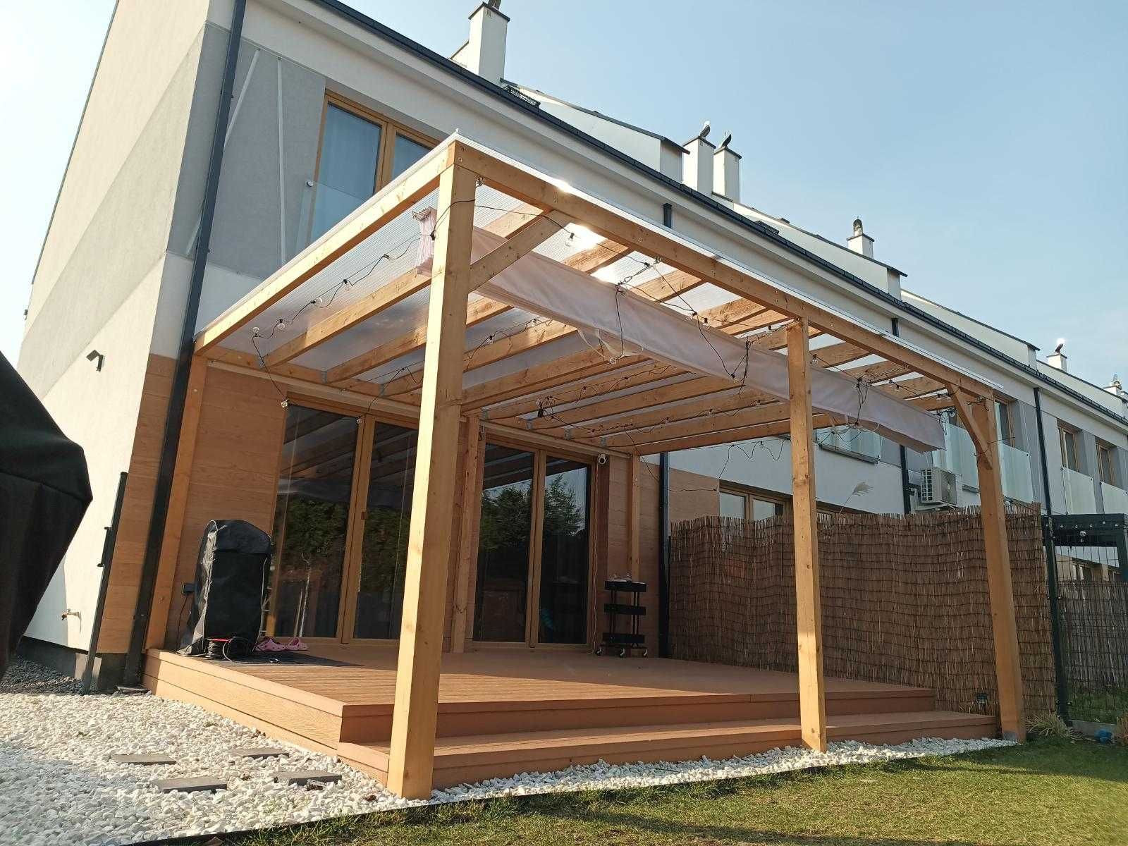 Zadaszenie tarasu pergola poliwęglan komorowy