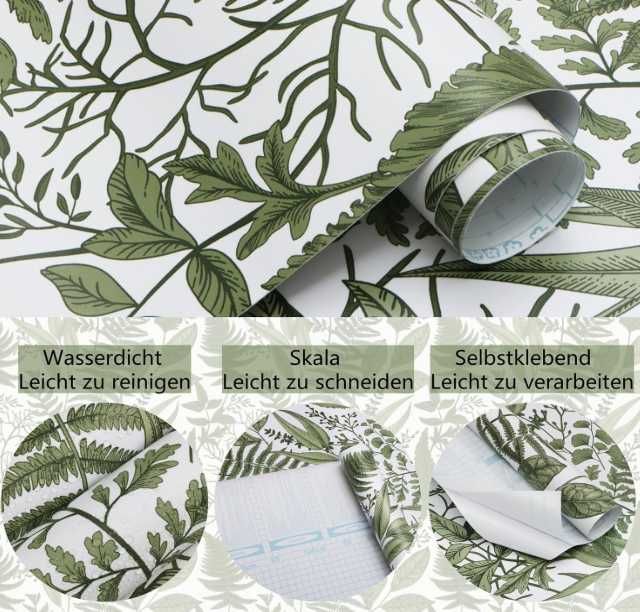 Tapeta samoprzylepna winylowa w liście Nr.EO27