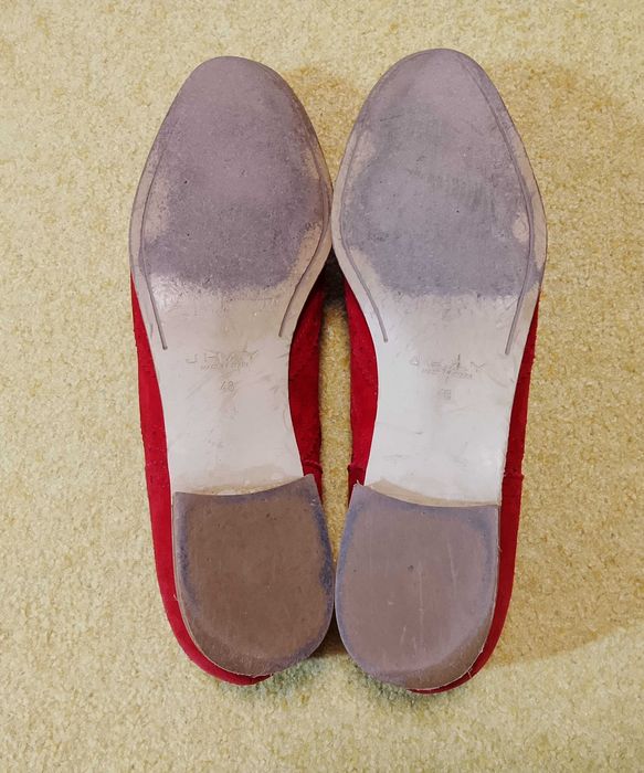 JHAY EU 43 (Made in Spain) для Crispins — червоні замшеві броги туфлі