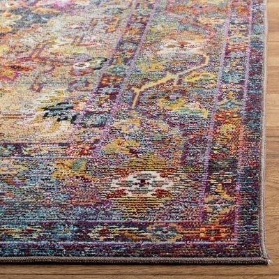 Dywan 200x300 boho kolorowy orientalny westwing tkany wzór kwiaty