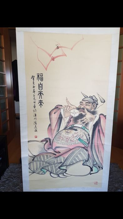 Pintura Buda chinês de autor contemporâneo de Macau