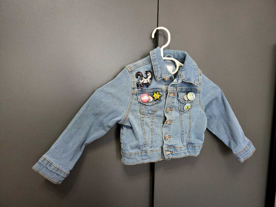 Wiosenna kurtka jeansowa ramoneska dla dziewczynki! Rozm 92. Sinsay