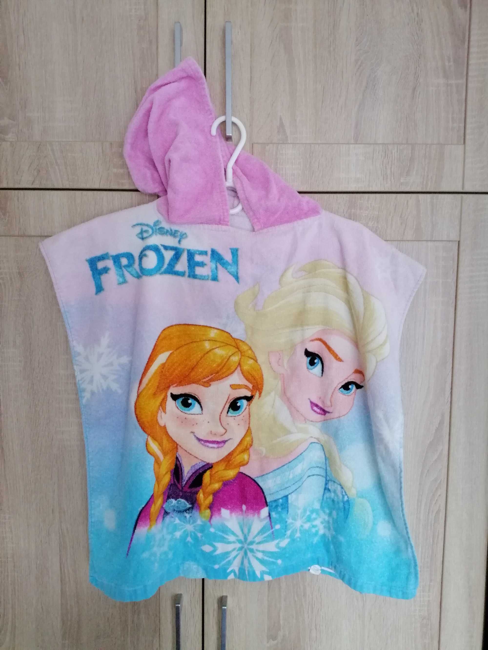 Ręcznik kąpielowy poncho Disney Frozen, 60x120 cm, 100% bawełna