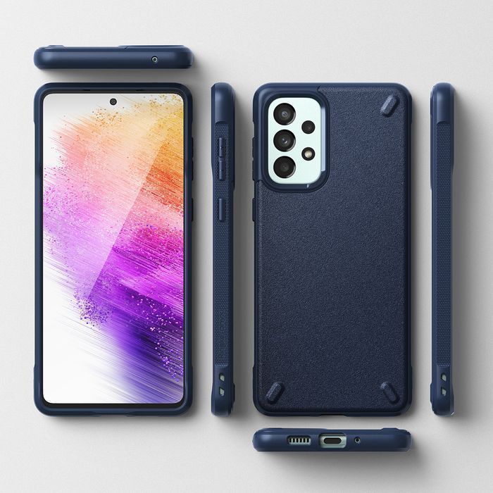 Ringke Onyx Wytrzymałe Etui Pokrowiec Samsung Galaxy A73 Granatowy