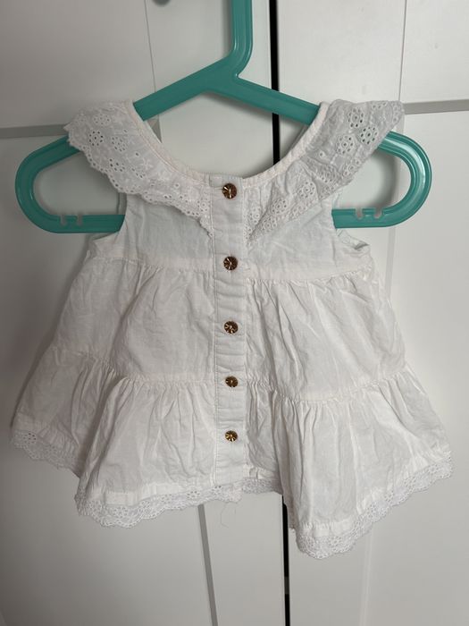 Biała sukienka 80 cm