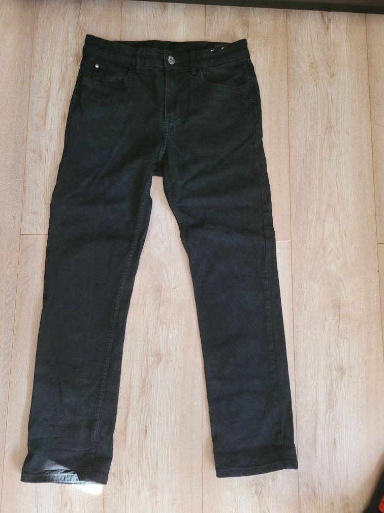 H&M Spodnie czarne Slim Denim rozmiar 164