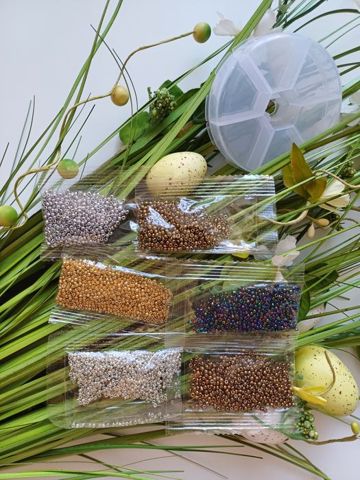 Złote, srebrne, grafitowe koraliki do robienia bransoletek