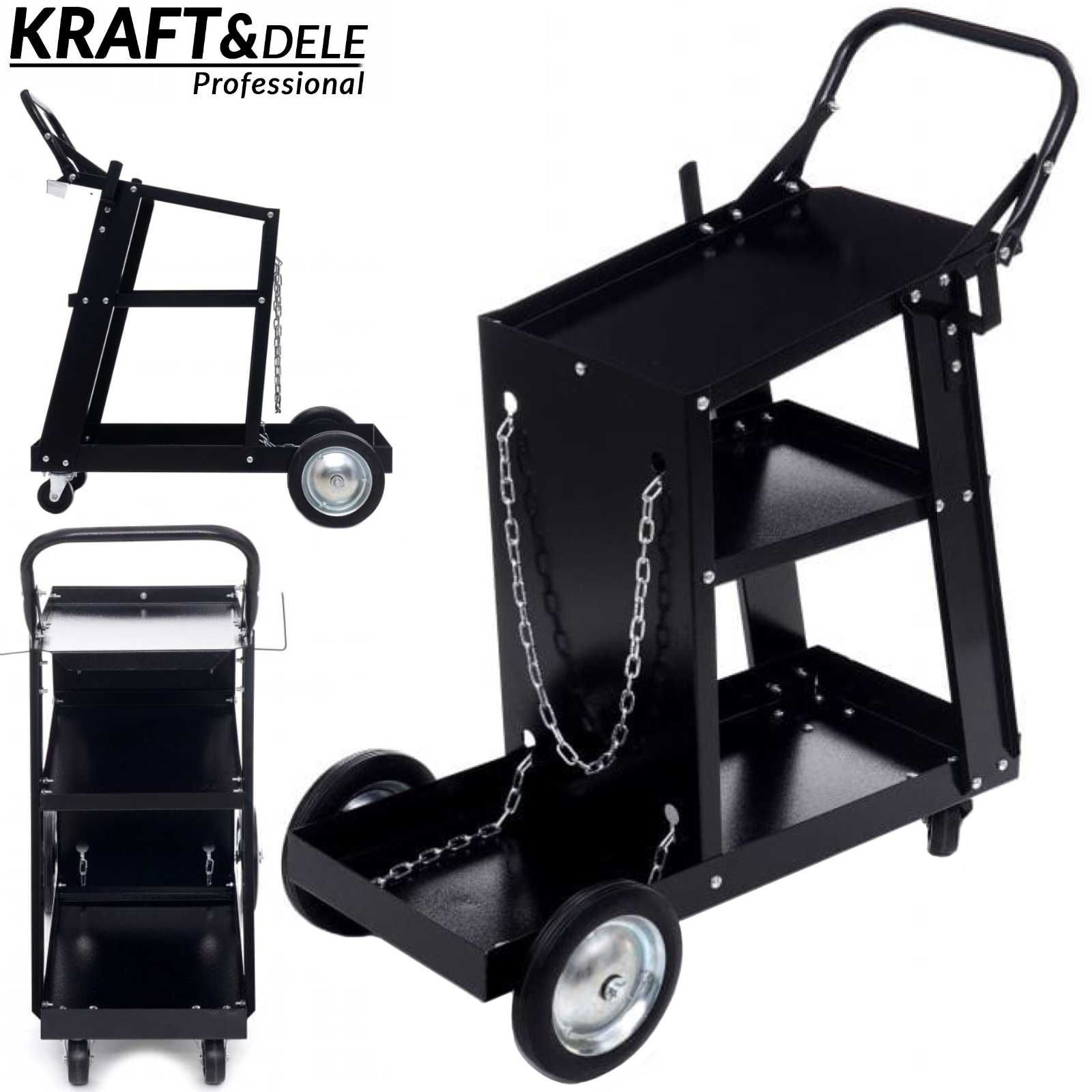 KRAFT&DELE Wózek Spawalniczy Do Spawarek Półka Na Butle Mocna KD373