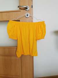 Żółta bluzka hiszpanka 36/38 handmade