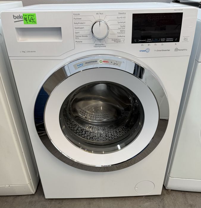 6 miesięcy gwarancji/używana pralka Beko 7kg