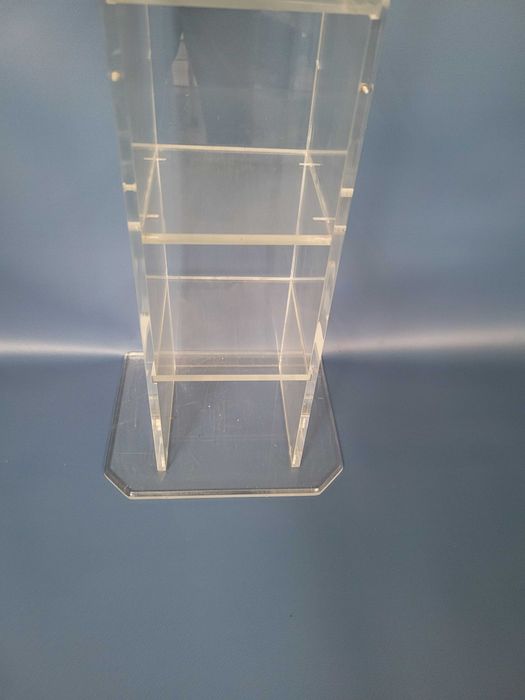 półka słupek PLEKSI pleksiglas 15x15 x 76 lata 70 80 na płyty CD