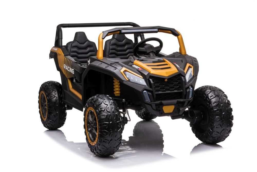 Auto na Akumulator A032 EVA – Złote | 24V, 4x200W, LED, Miękkie Koła