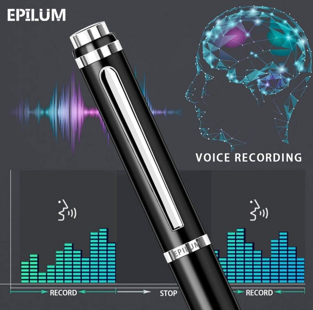 EPILUM Dyktafon cyfrowy 32 GB z długopisem